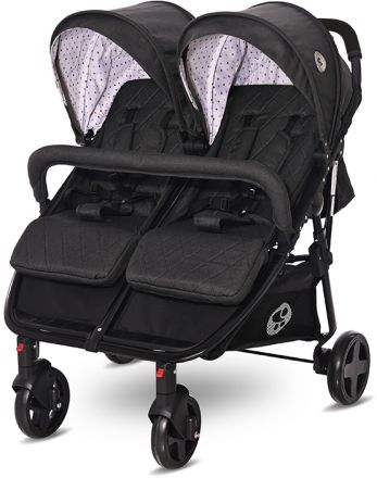 Коляска для двойни Lorelli DUO Black DOTS